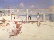 Charles conder A Holiday at Mentone oil on canvas